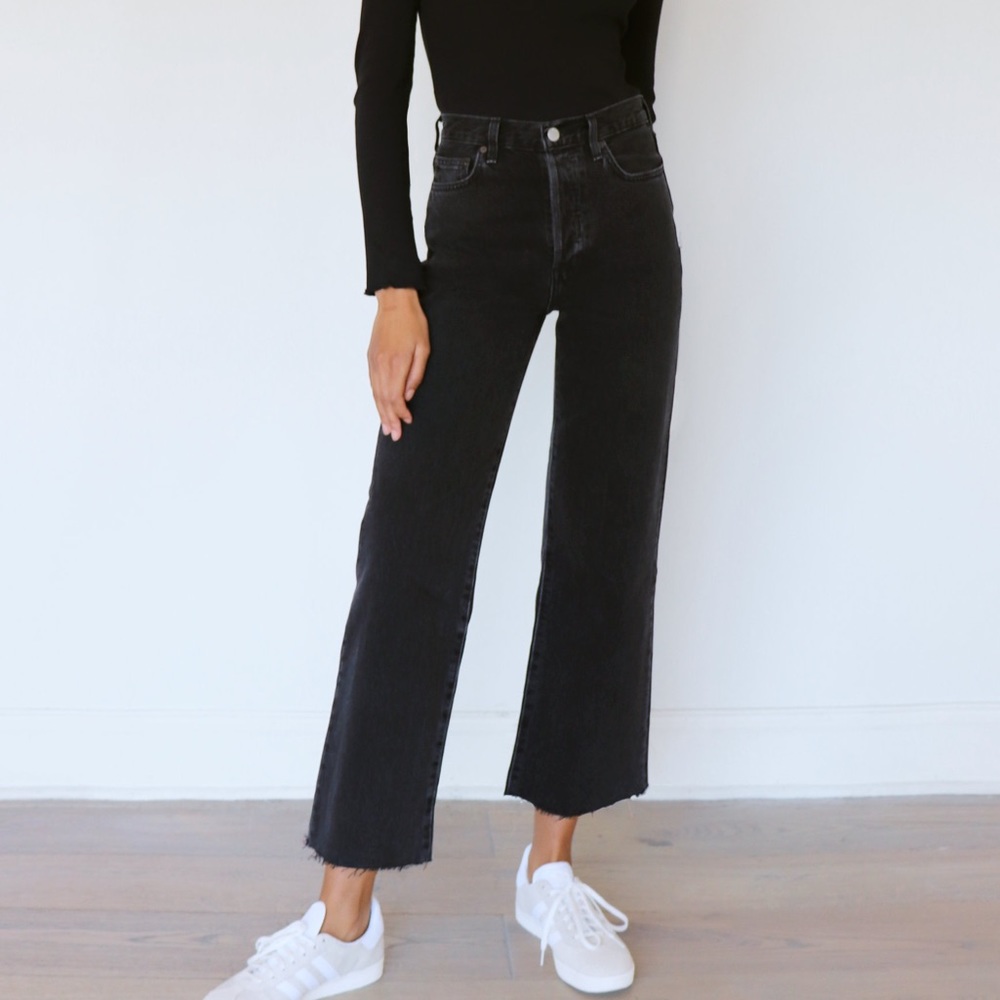 DENIM FORUM “FARRAH” WIDE LEG JEANS